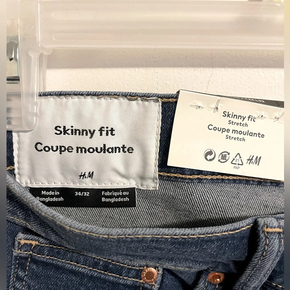 Sz H&M US 34/32 Skinny fit stretch men jeans - Picture 7 of 9